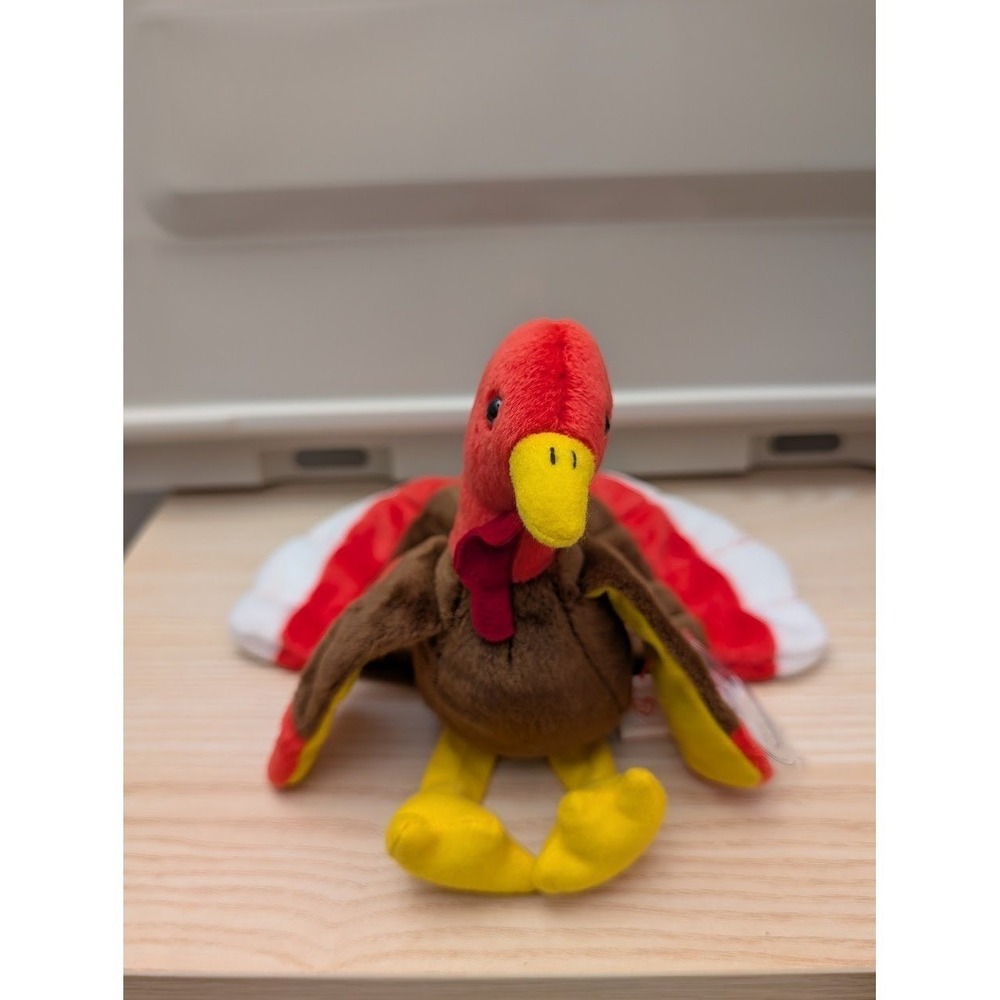 Turkey Plush Toy Vintage Ty Beanie Babies Thanksgiving Fall Autumn Decor Gift